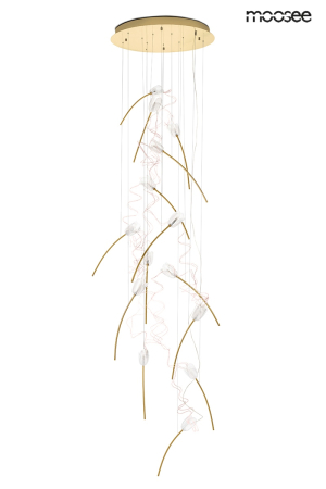 Produse - Pendul Tulippe 14 Disc 50x50x230 cm, Oțel Auriu - Moosee