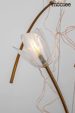 Pendul Tulippe 7 Disc 50x50x230 cm, Transparent Auriu - Moosee [2]