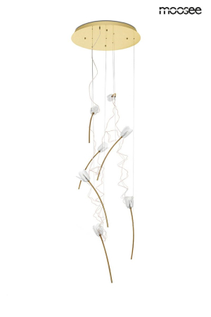 Produse - Pendul Tulippe 7 Disc 50x50x230 cm, Transparent Auriu - Moosee