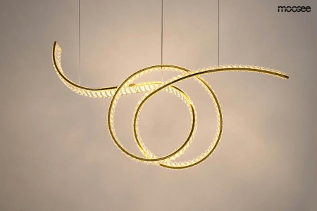 Pendul Wave 120x40x243 cm, Oțel și Cristale - Moosee [1]