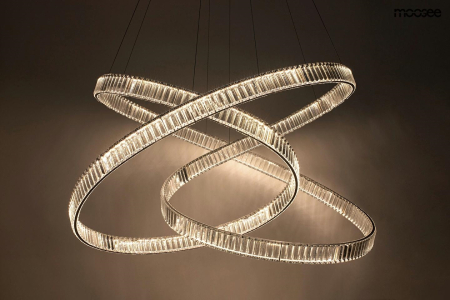 Pendul Wave 130x130x290 cm, Oțel și Cristale - Moosee [1]
