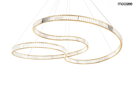 Pendule - Pendul Wave 160A 160x130x210 cm, Oțel și Cristale Auriu - Moosee