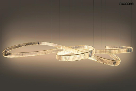 Pendul Wave 380x125x220 cm, Oțel și Cristal Crom - Moosee [1]