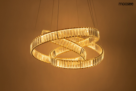 Pendul Wave 80 75x75x220 cm, Oțel și Cristale Auriu - Moosee [1]