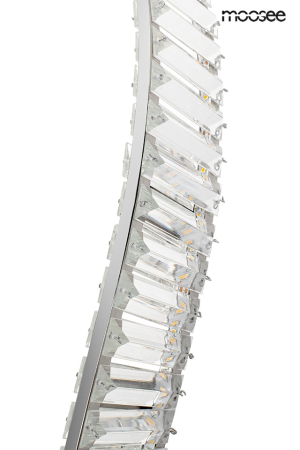 Pendul Wave Cordon 1A 80x80x370 cm, Oțel și Cristale Crom - Moosee [8]