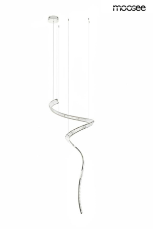 Pendul Wave Cordon 1A 80x80x370 cm, Oțel și Cristale Crom - Moosee [3]