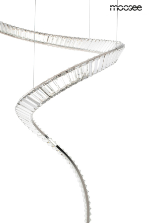Pendul Wave Cordon 1A 80x80x370 cm, Oțel și Cristale Crom - Moosee [7]