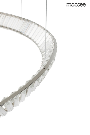 Pendul Wave Cordon 1A 80x80x370 cm, Oțel și Cristale Crom - Moosee [6]
