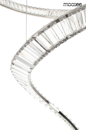 Pendul Wave Cordon 1A 80x80x370 cm, Oțel și Cristale Crom - Moosee [5]