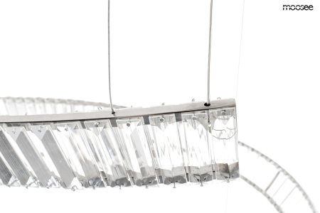 Pendul Wave Cordon 1A 80x80x370 cm, Oțel și Cristale Crom - Moosee [9]