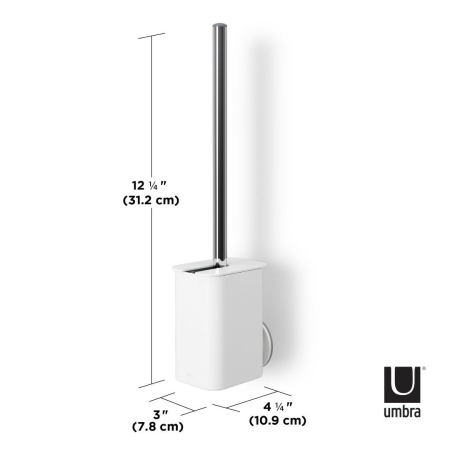Perie WC Flex 8x12x44 cm, Alb - Umbra [5]