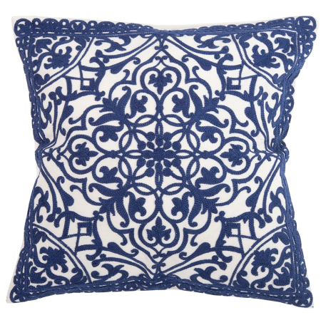 Decoratiuni - Pernă Decorativă Amalfi 45x14x45 cm, Albă/Albastră - SHP