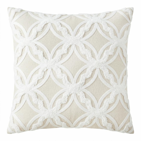 Decoratiuni - Pernă Decorativă Boho 45x14x45 cm, Țesătură de Pânză Bej - SHP