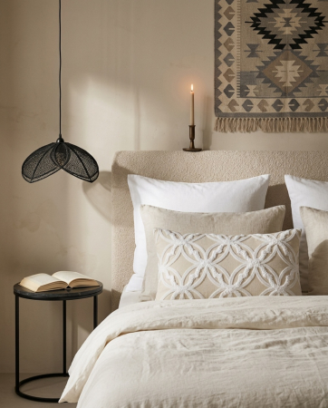 Pernă Decorativă Boho 50x14x30 cm, Țesătură din Pânză Bej - SHP [3]
