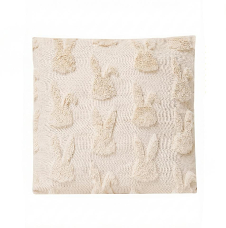 Decoratiuni - Pernă Decorativă Bunnies 45x10x45 cm, Țesătură Bej - SHP