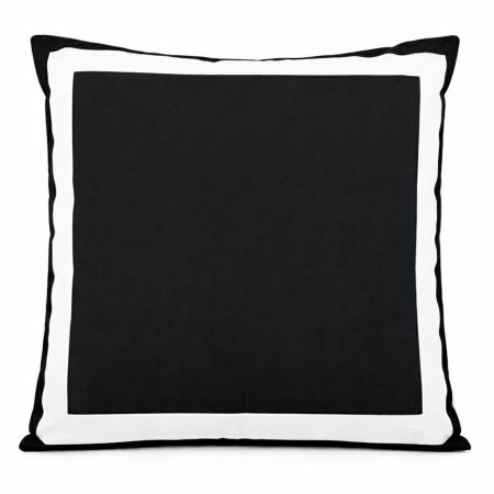 Decoratiuni - Pernă Decorativă Manor 45x14x45 cm, Alb-Negru - SHP