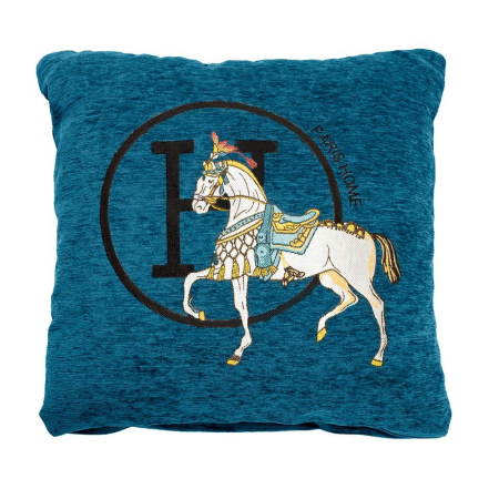 Decoratiuni - Pernă Decorativă Paris 43x14x43 cm, Țesătură Șenilă Albastru - SHP