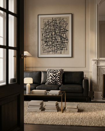Pernă Decorativă Zebrano 44x14x44 cm, Bej, Negru - SHP [2]
