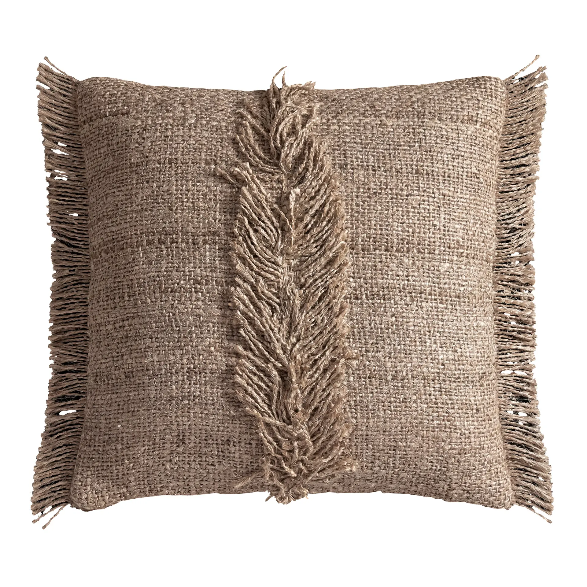 Perne decorative - Perna Groane din Bumbac și In Maro, 50x15x50cm, VicalHome 38159 VicalHome 38159