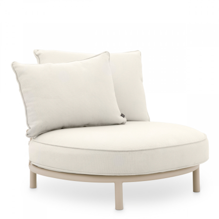 Promotii -   Scaun de exterior Laguno nisip lewis alb/ gri 116077 EICHHOLTZ