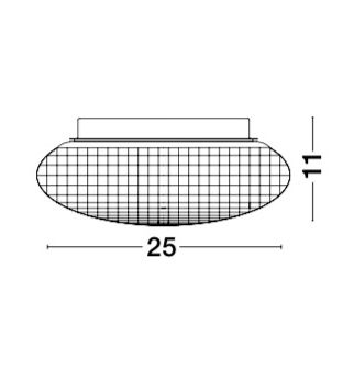 Plafoniera fumurie/transparenta/alba Rukmi, abajur sticla, baza metal, 838122 - Novaluce [2]