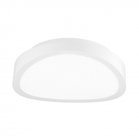 Promotii - Plafoniera alba LED ondulata Balas Ø40/50/75 cm, fier si sticla, design modern, 61471602 - Novaluce