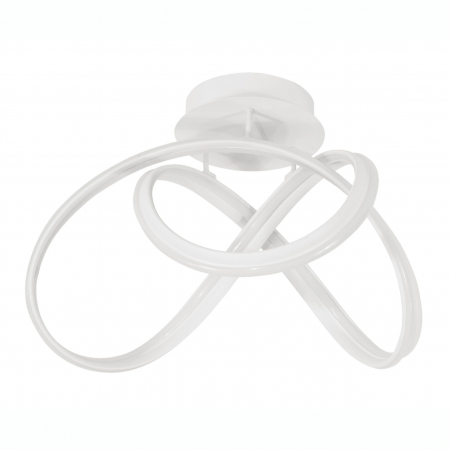 Promotii - Plafoniera alba/neagra forma bucla Kanta 52x36 cm, iluminare LED dimabila, 9104711 - Novaluce