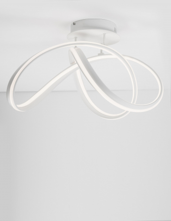 Plafoniera alba/neagra forma bucla Kanta 52x36 cm, iluminare LED dimabila, 9104712 - Novaluce [9]