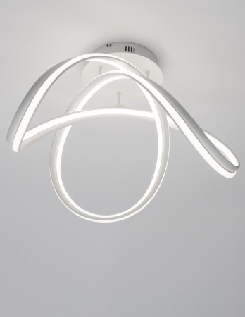 Plafoniera alba/neagra forma bucla Kanta 52x36 cm, iluminare LED dimabila, 9104712 - Novaluce [10]