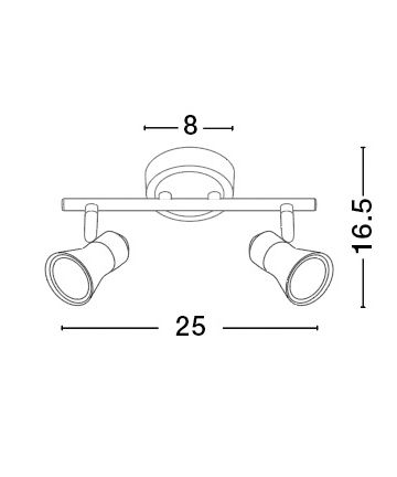 Plafoniera alba/nichel cu 2 spoturi LED Akila, 664002 - Novaluce [2]