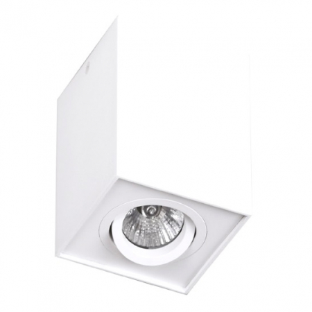Spoturi si becuri - Spot alb patrat ajustabil Rafi 9,5x9,5x12,5 cm din metal, C0070 - Maxlight