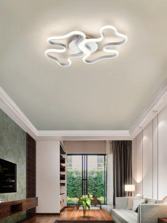 Plafoniera/aplica LED premium alba Twin din metal, design modern, 723714 - Schuller [1]