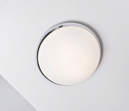 Plafoniera/aplica moderna baie Zozda Ø 30 cm, sticla/metal crom, IP54, AZ 1307 - Azzardo [1]