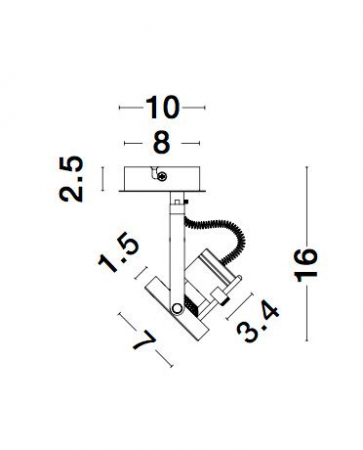 Plafoniera/Aplica perete nearga Pontus din metal, cu spot ajustabil, 9155101 - Novaluce [5]