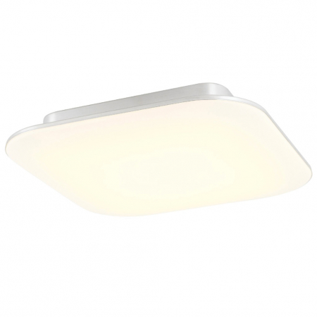 Produse - Plafoniera argintie patrata cu iluminare LED Agna 45x45x8,5 cm metal/acril, C0138 - Maxlight