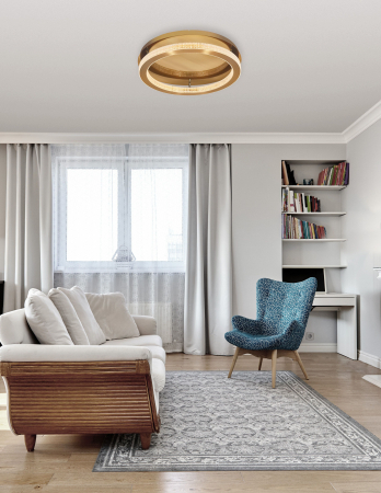 Plafoniera aurie Aliz Ø40/60 cm cu cristale, LED dimabil, design lux, 9285420 - Novaluce [3]