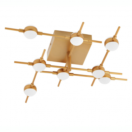 Plafoniere LED - Plafoniera aurie moderna Molecule 8 becuri, iluminare LED, 9180678 - Novaluce