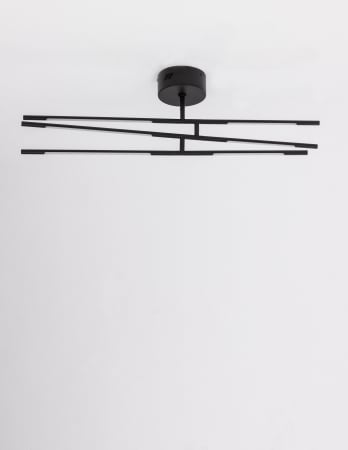 Plafoniera aurie/neagra dimabila Rocco 84 cm cu abajur tip bete, iluminare LED, design modern, 9180762 - Novaluce [9]