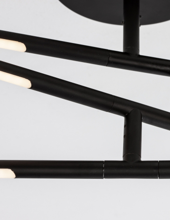 Plafoniera aurie/neagra dimabila Rocco 84 cm cu abajur tip bete, iluminare LED, design modern, 9180762 - Novaluce [8]