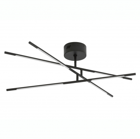 Plafoniera aurie/neagra dimabila Rocco 84 cm cu abajur tip bete, iluminare LED, design modern, 9180762 - Novaluce [6]