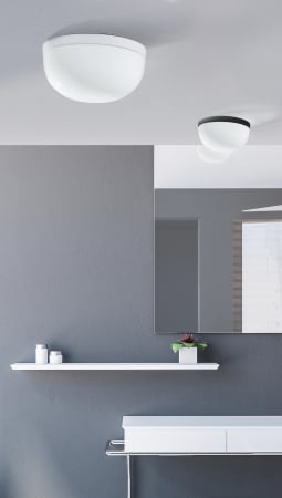 Plafoniera baie alba Pone Ø 28 cm, rezisteta la apa, abajur alb sticla, AZ 3328 - Azzardo [2]
