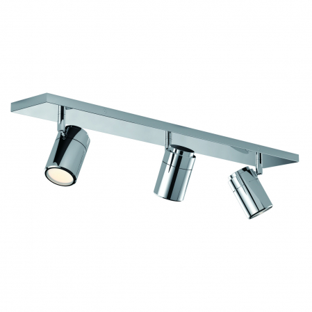 Plafoniere LED - Plafoniera baie crom cu trei spoturi lumina reglabile Noora 65 cm, IP44, AZ 1306 - Azzardo
