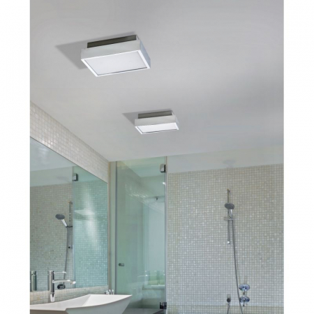 Plafoniera baie LED patrata Maximia 25/30 cm, suport metalic crom, IP44 rezstenta la apa, AZ 2072 - Azzardo [2]