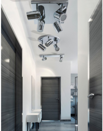 Plafoniera baie patrata crom Noora 23x23 cm, patru spoturi lumina reglabile, IP44, AZ 2557 - Azzardo [2]