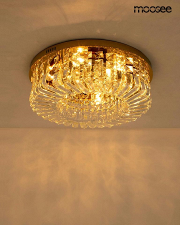 Plafonieră Baluna 80, Metal și Elemente de Cristal Auriu - Moosee [1]