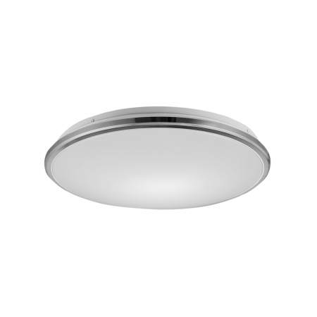 Promotii - Plafoniera LED rotunda crom/alb BELLIS Ø33 cm metal/plastic, 003064-009108 - Zumaline