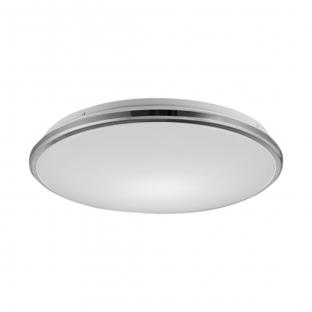 Promotii - Plafoniera LED rotunda crom/alb BELLIS Ø38 cm metal/plastic, 003064-009109 - Zumaline