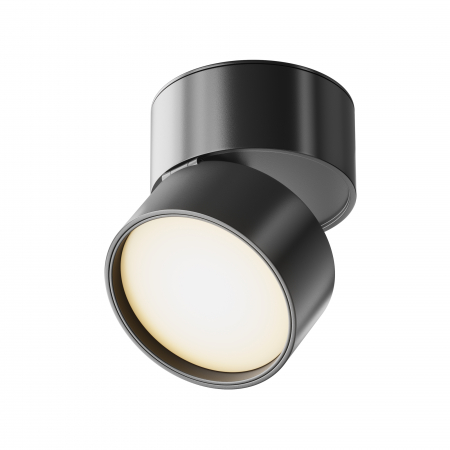 Spoturi si becuri - Plafoniera LED Onda C024CL-L12B3K, 12W, 700lm, lumina calda, IP20, neagra, Maytoni