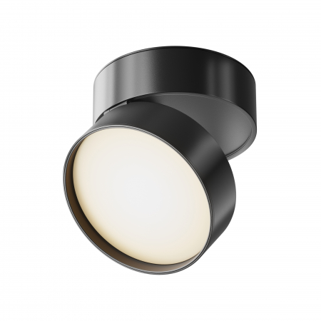 Spoturi si becuri - Plafoniera LED Onda C024CL-L18B, 18W, 1000lm, lumina calda, IP20, neagra, Maytoni