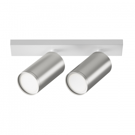 Promotii - Plafoniera Focus C051CL-U-2WS, 2xGU10, alba+argintie, IP20, Maytoni